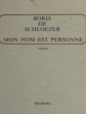 cover image of Mon nom est personne